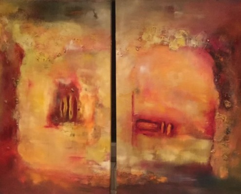 2015 - Er und Sie, Sie und Er, Öl auf Leinwand, 2 Teile, 120 x 60