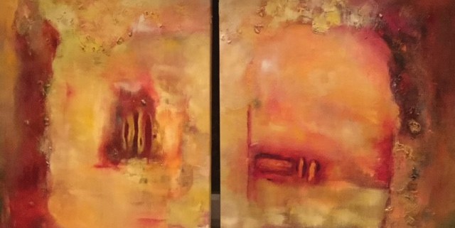 2015 - Er und Sie, Sie und Er, Öl auf Leinwand, 2 Teile, 120 x 60